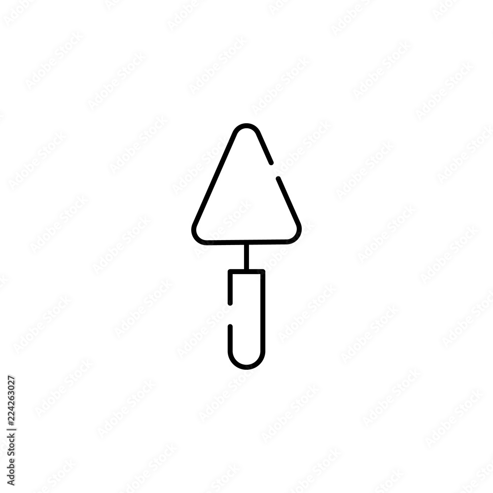 Poster trowel for repair icon. element of construction for mobile concept and web apps illustration. thin l