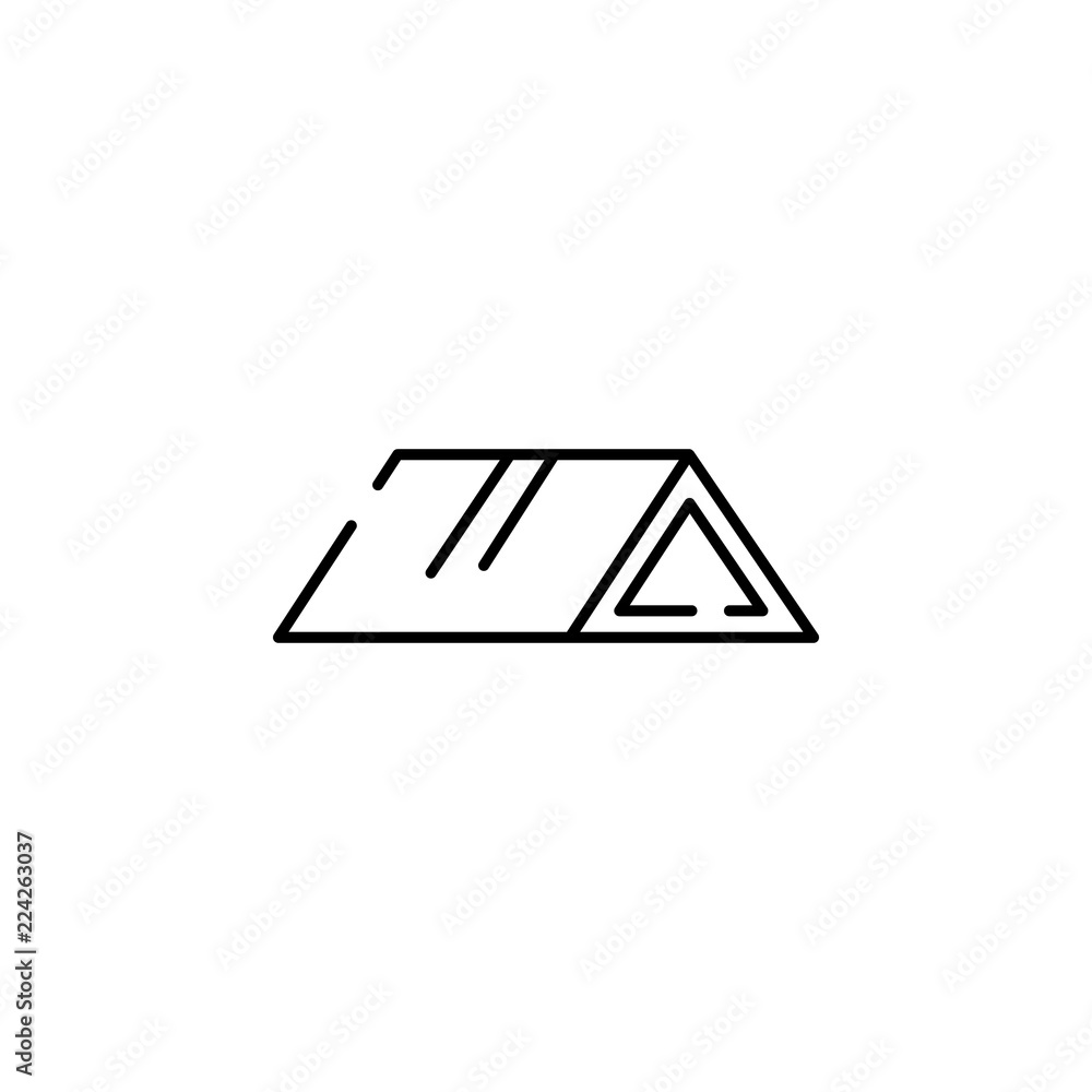 Poster roof, window icon. element of construction for mobile concept and web apps illustration. thin line i