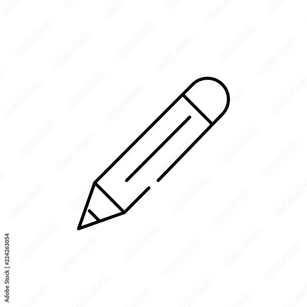 Poster pencil icon. element of construction for mobile concept and web apps illustration. thin line icon fo