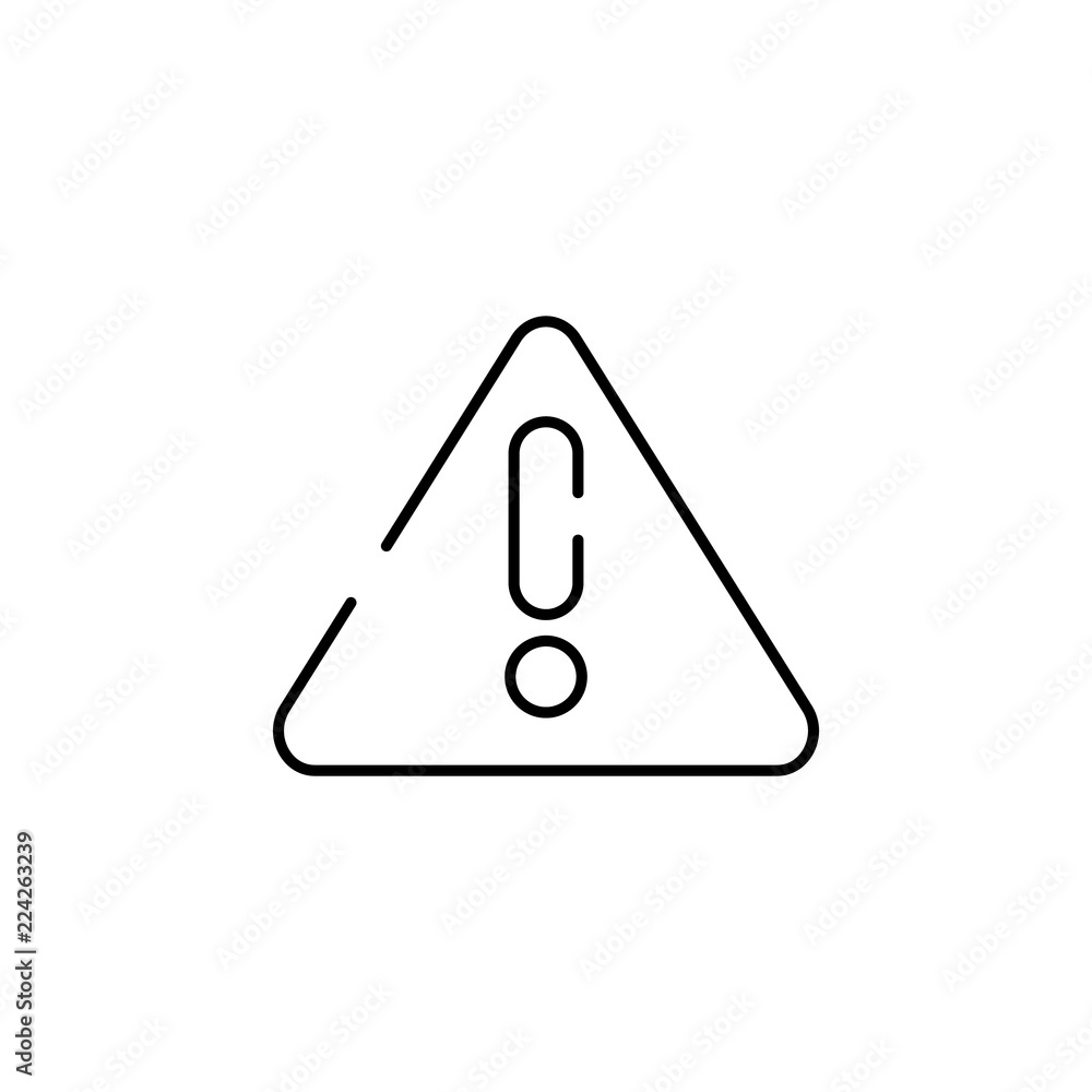 Poster warning sign icon. element of construction for mobile concept and web apps illustration. thin line i