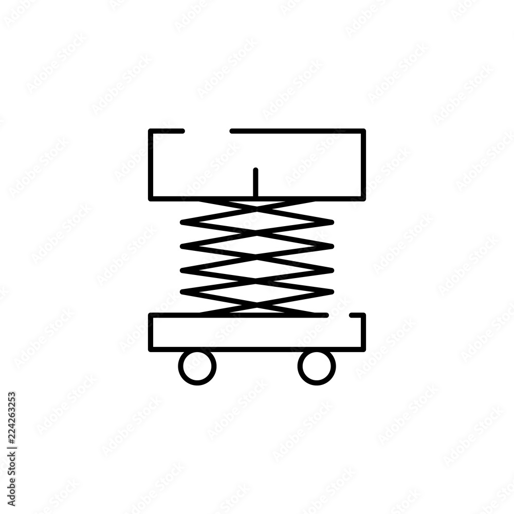 Poster forklift, lifting machine icon. element of construction for mobile concept and web apps illustration