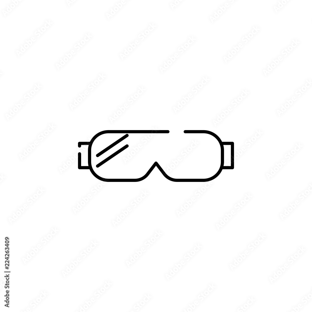 Aufkleber protective glasses icon. element of construction for mobile concept and web apps illustration. thin 