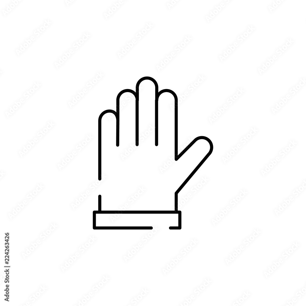 Aufkleber gloves for work icon. element of construction for mobile concept and web apps illustration. thin lin