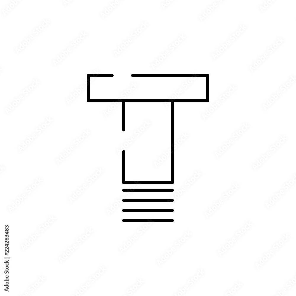 Poster screw, bolt icon. element of construction for mobile concept and web apps illustration. thin line ic