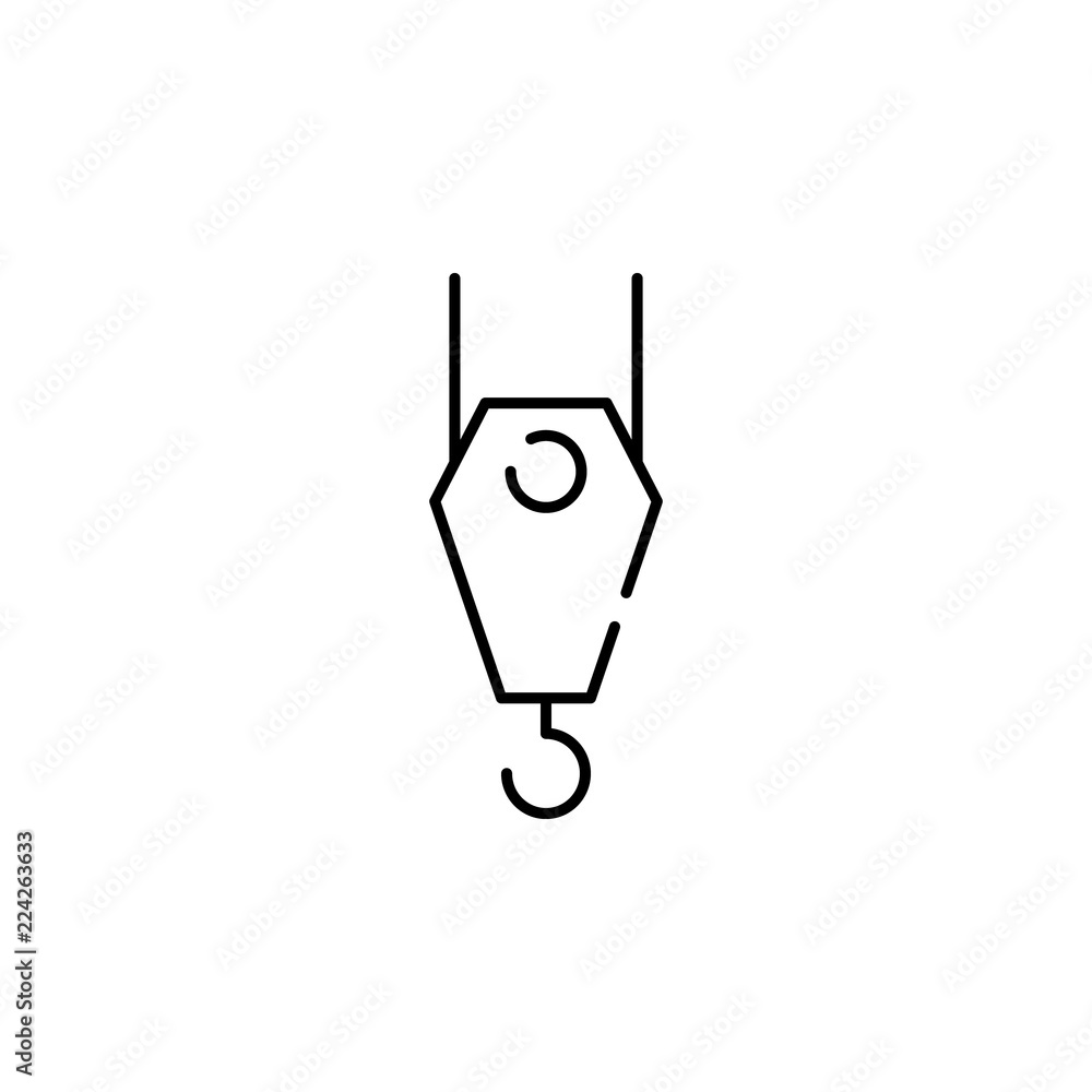 Poster crane icon. element of construction for mobile concept and web apps illustration. thin line icon for