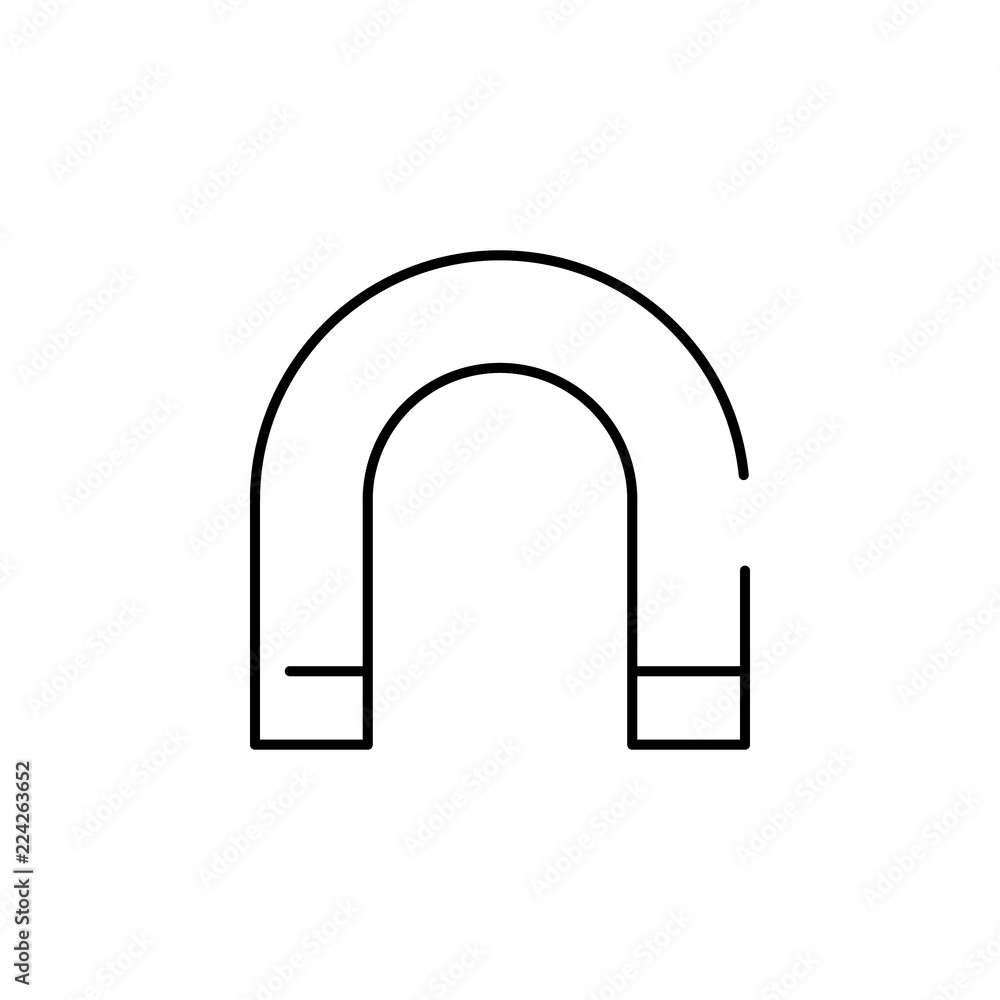 Poster magnet icon. element of construction for mobile concept and web apps illustration. thin line icon fo