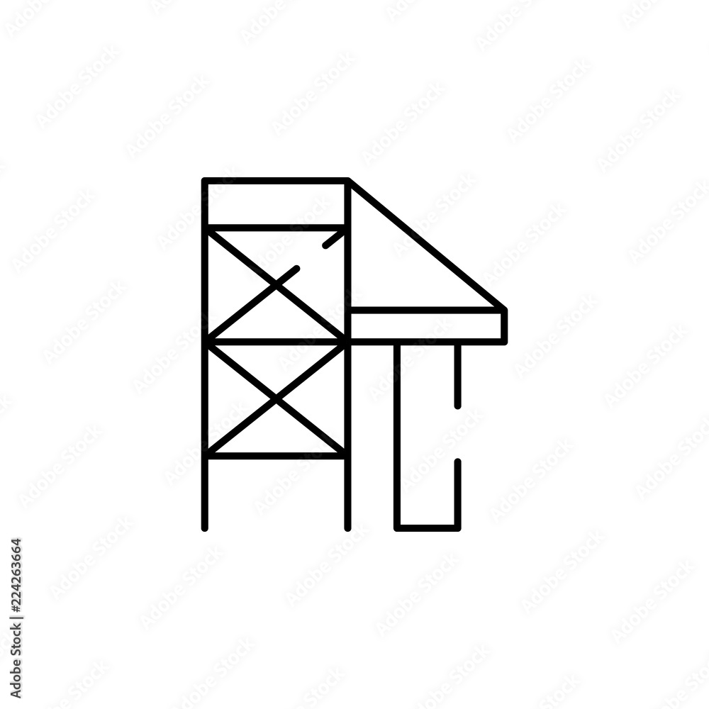 Poster scaffolding icon. element of construction for mobile concept and web apps illustration. thin line ic