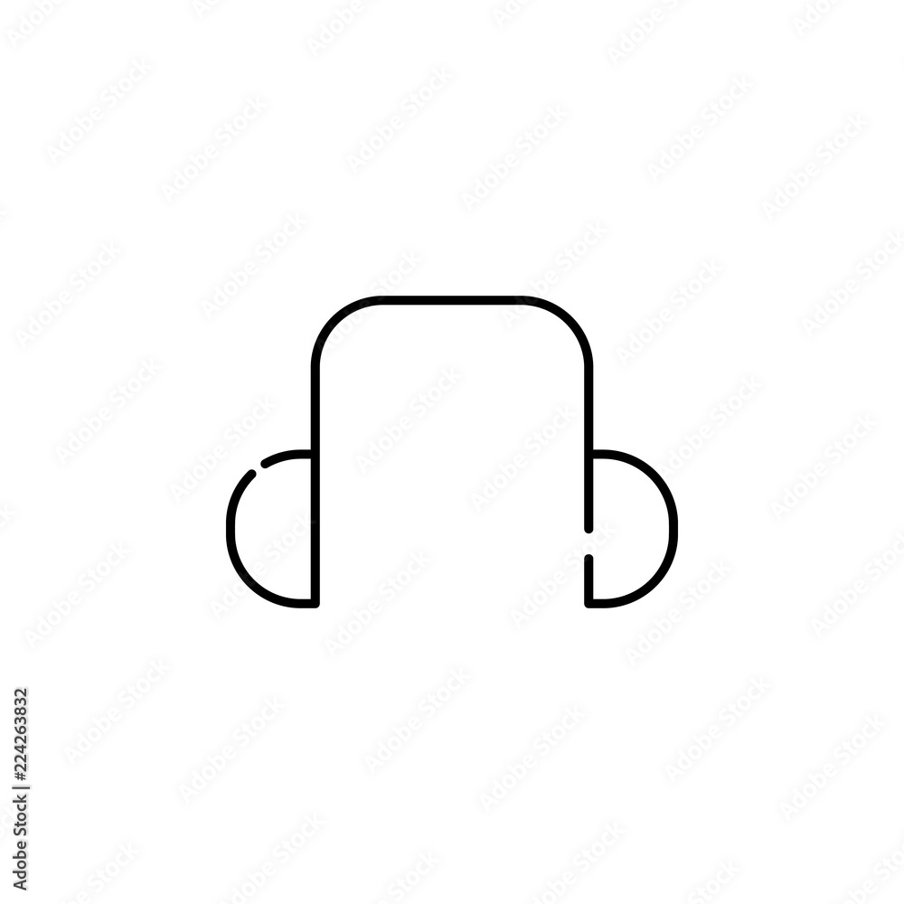 Poster headphones for protection icon. element of construction for mobile concept and web apps illustration