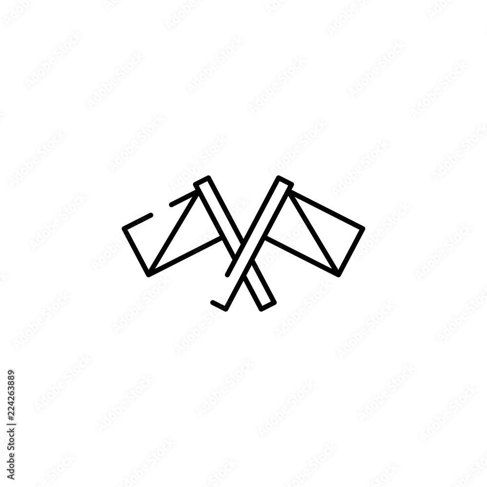 Poster warning flags icon. element of construction for mobile concept and web apps illustration. thin line 