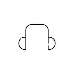 headphones for protection icon. Element of construction for mobile concept and web apps illustration. Thin line icon for website design and development, app development