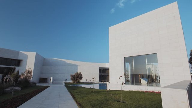 Yasser Arafat Mausoleum. long shot, Arafat's tomb in Ramallah, Palestine, West Bank. 4K footage