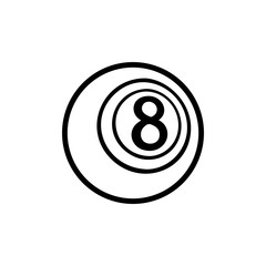 Billiard ball icon. Element of balls icon for mobile concept and web apps. Detailed Billiard ball icon can be used for web and mobile