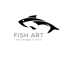Simple fish logo art