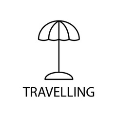 relaxation in travelling icon. Element of recreation icon for mobile concept and web apps. Thin line relaxation in travelling icon can be used for web and mobile