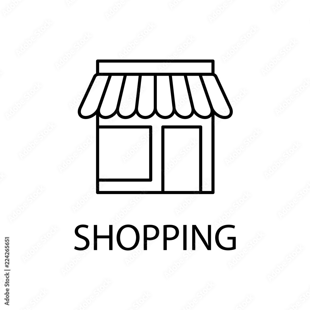 Poster relaxation in shopping icon. element of recreation icon for mobile concept and web apps. thin line r
