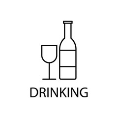 relaxation in drinking icon. Element of recreation icon for mobile concept and web apps. Thin line relaxation in drinking icon can be used for web and mobile