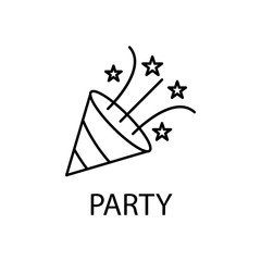 relaxation in party icon. Element of recreation icon for mobile concept and web apps. Thin line relaxation in party icon can be used for web and mobile