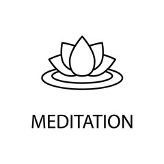 relaxation in meditation icon. Element of recreation icon for mobile concept and web apps. Thin line relaxation in meditation icon can be used for web and mobile