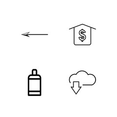 business simple outlined icons set - 224266268
