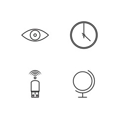business simple outlined icons set - 224266274
