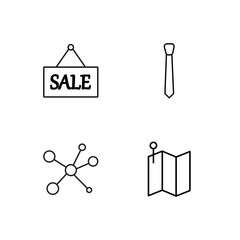 business simple outlined icons set - 224266283