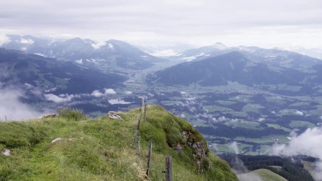 Clouds moving over Mountain Landscape in Kitzb&radic;&ordm;hel