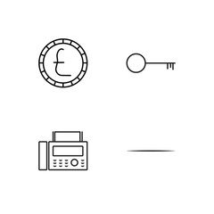 business simple outlined icons set - 224266494