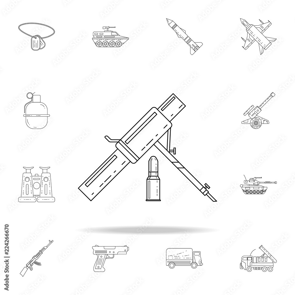 Poster mortar icon. army icons universal set for web and mobile