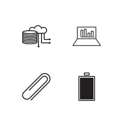 business simple outlined icons set - 224266618
