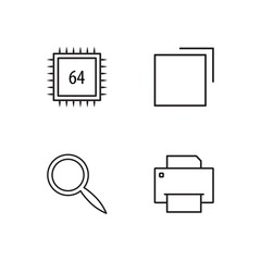 business simple outlined icons set - 224266662