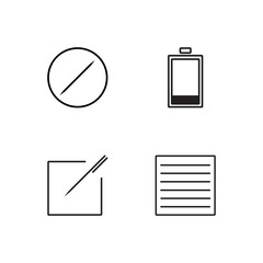 business simple outlined icons set - 224266894
