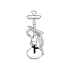 Hookah silhouette for design icon