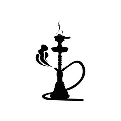 Hookah silhouette for design icon
