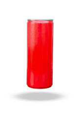 Obraz premium Red slim can isolated on white background with clipping path