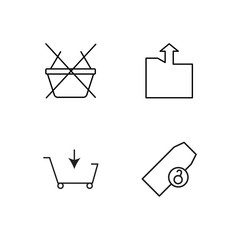 business simple outlined icons set - 224267650