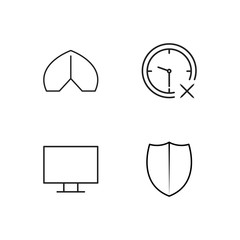 business simple outlined icons set - 224267695