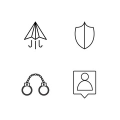 business simple outlined icons set - 224268099