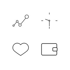 business simple outlined icons set - 224268290