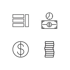 business simple outlined icons set - 224268452