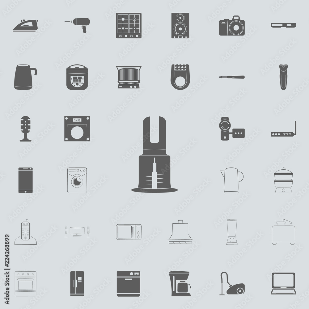 Poster food processor icon. electro icons universal set for web and mobile