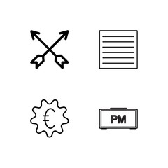 business simple outlined icons set - 224269015