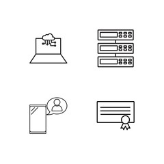 business simple outlined icons set - 224269037