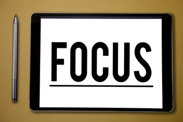 Text sign showing Focus. Conceptual photo state quality of having or producing clear visual definition.