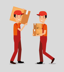 logistic services with team delivery workers
