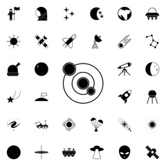 solar system icon. Space icons universal set for web and mobile