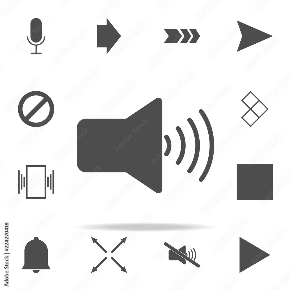 Aufkleber sound sign icon. web icons universal set for web and mobile