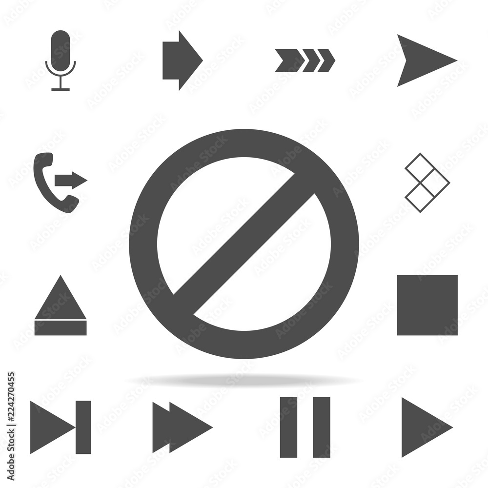 Aufkleber prohibition icon. web icons universal set for web and mobile