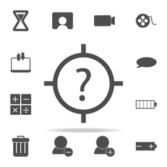 Obraz premium circle in the center of the question icon. web icons universal set for web and mobile