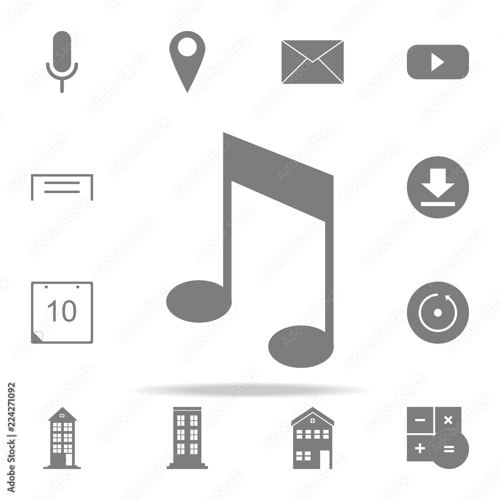 Aufkleber music note icon. web icons universal set for web and mobile