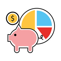 financial business set icons